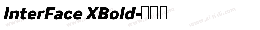 InterFace XBold字体转换